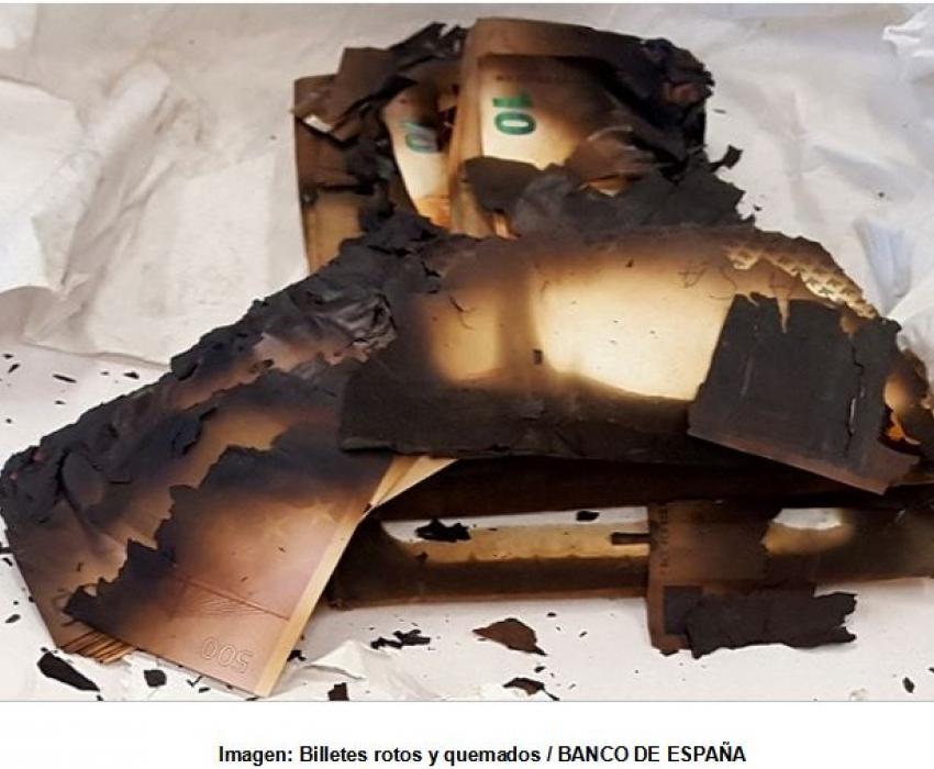 billetes quemados